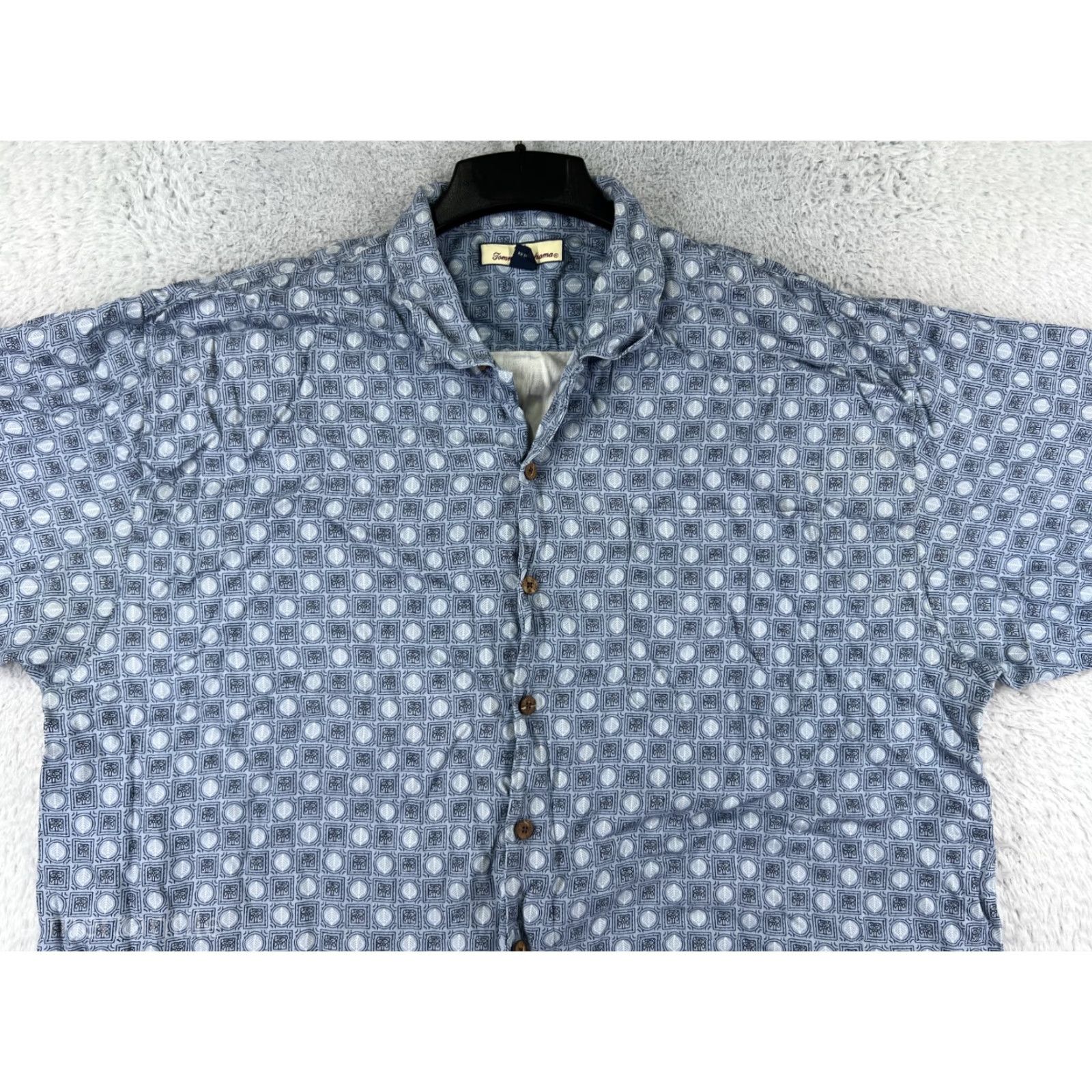 Tommy Bahama Tommy Bahama Shirt Mens 2XL Blue Leaf Silk Hawaiian Vacation Size US XXL / EU 58 / 5 - 4 Thumbnail