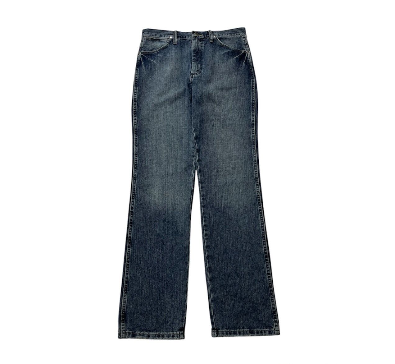 Vintage × Wrangler Vintage Wrangler cowboy cut distressed washed denim jeans Size US 33 - 1 Thumbnail