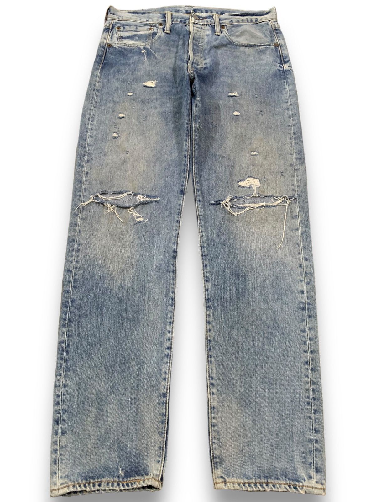 Vintage Y2K Levis 501CT Distressed Grunge Jeans 34x30