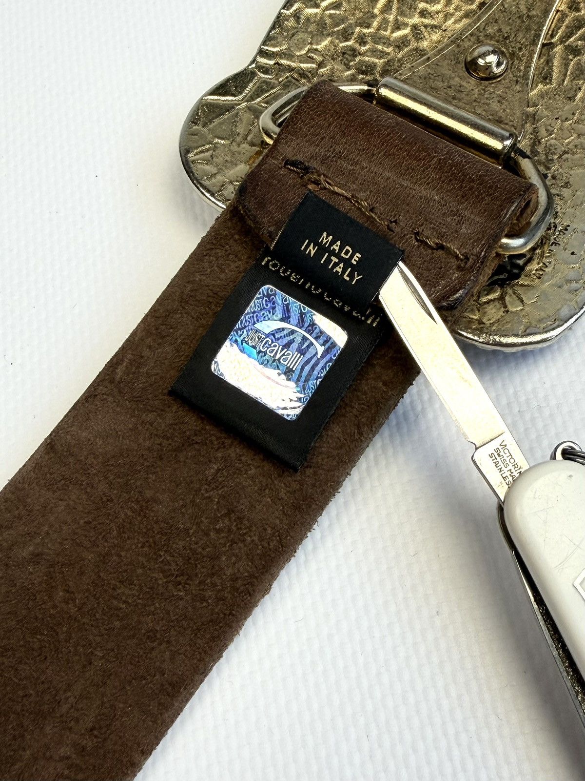 Just Cavalli Just Cavalli Roberto Cavalli Western Leather Belt Buckle Size 32 - 16 Thumbnail