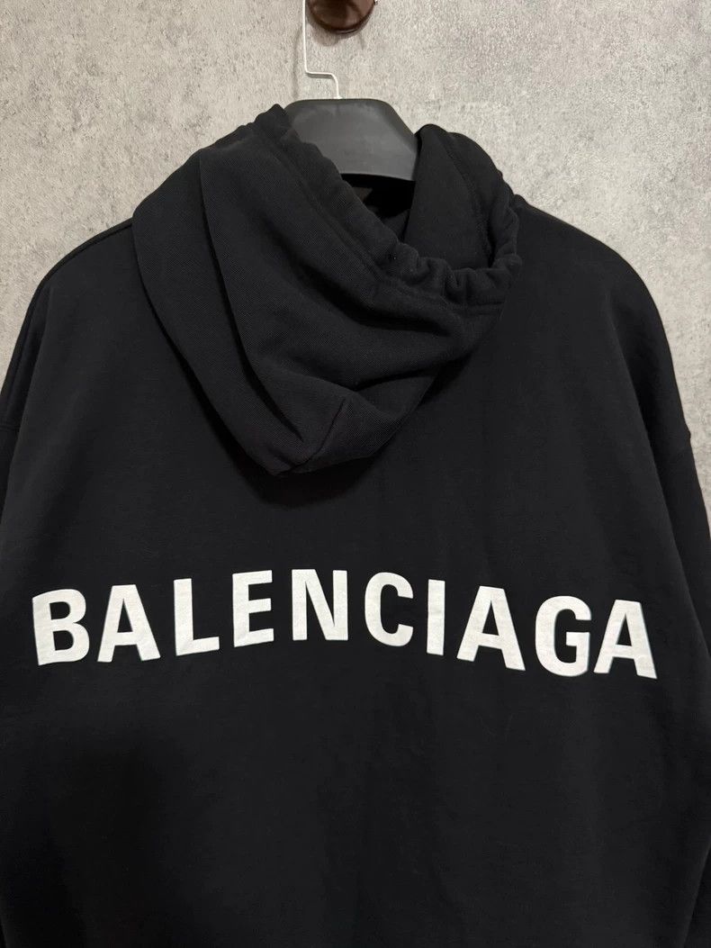 Balenciaga Balenciaga Hoodie Hoodie back monogrammed logo loose black Size US XS / EU 42 / 0 - 2 Thumbnail