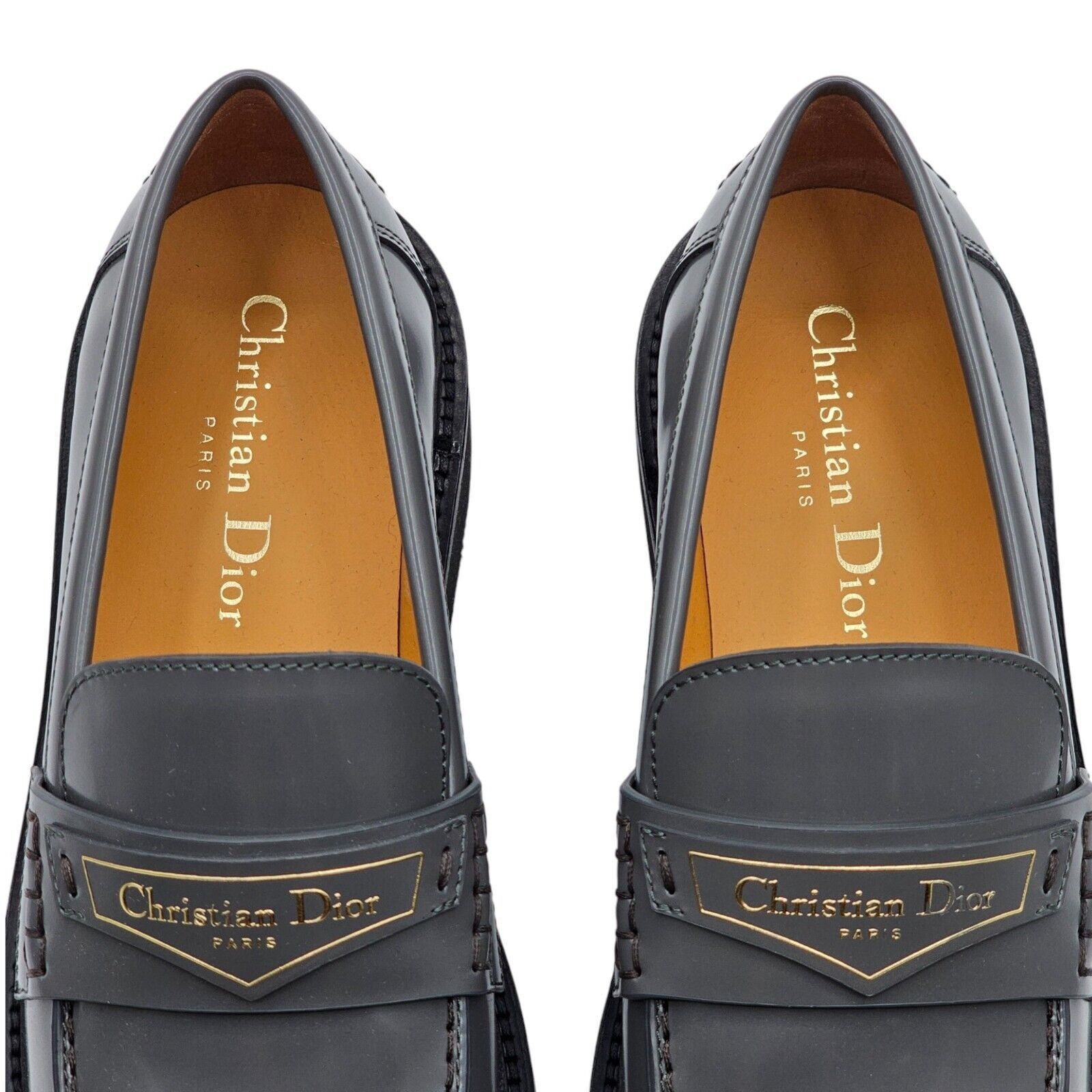 Dior Dior Boy Loafers Shoes - Brushed Leather - Gray - 36 $1120 Size US 6 / IT 36 - 6 Thumbnail