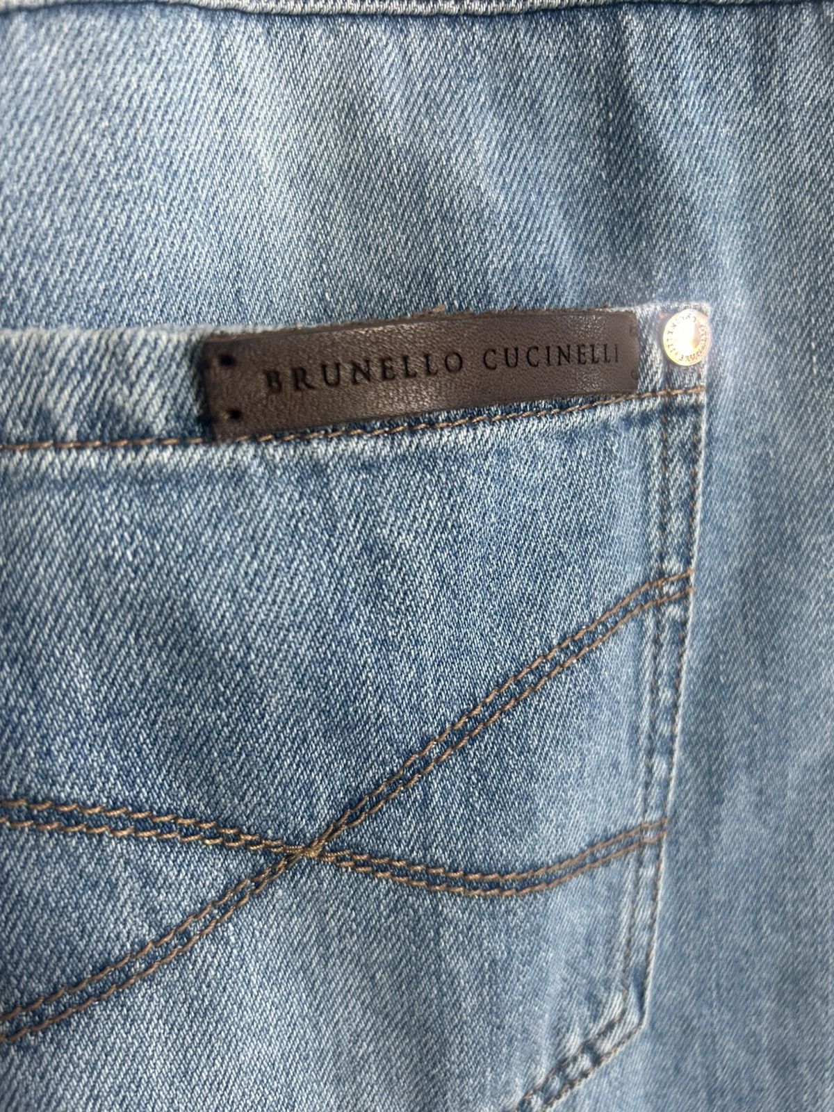Brunello Cucinelli Brunello Cucinelli Straight Leg-Mid Rise Jeans Size 36" / US 14 / IT 50 - 3 Thumbnail