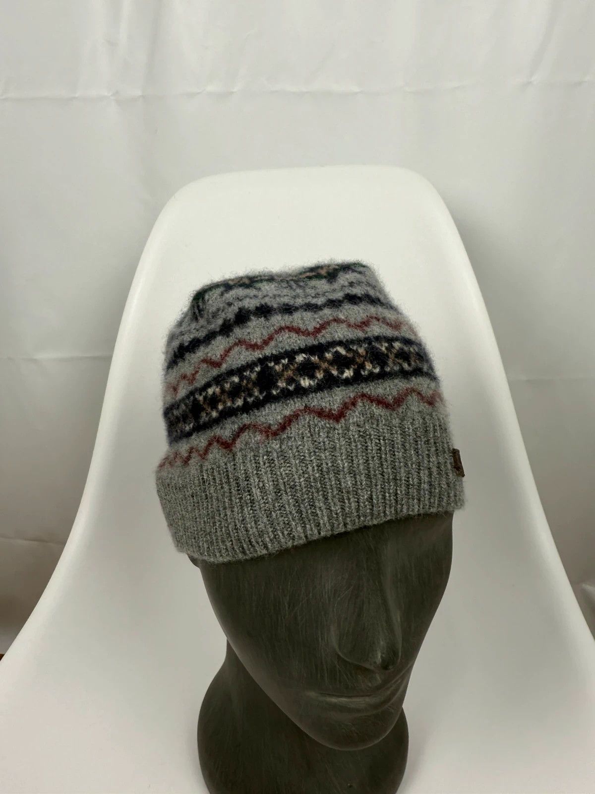 Barbour Barbour Wool Beanie Men One Size Geometric Pattern Size ONE SIZE - 2 Thumbnail