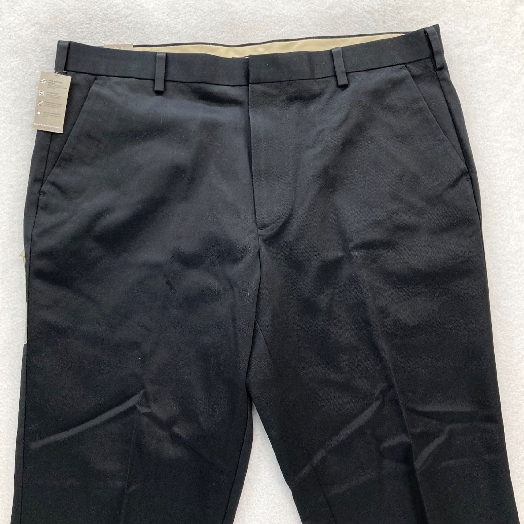 Dockers Dockers D3 Khaki Pants Mens 40x30 Classic Straight Black Flat Front Size US 40 / EU 56 - 3 Thumbnail