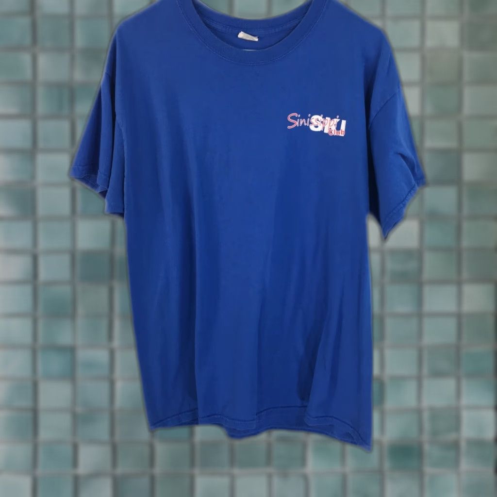 Gildan Gildan Mens Short Sleeve Crew Neck Blue T-Shirt M Ski Club Sinissippi Cap? Size US M / EU 48-50 / 2 - 1 Thumbnail