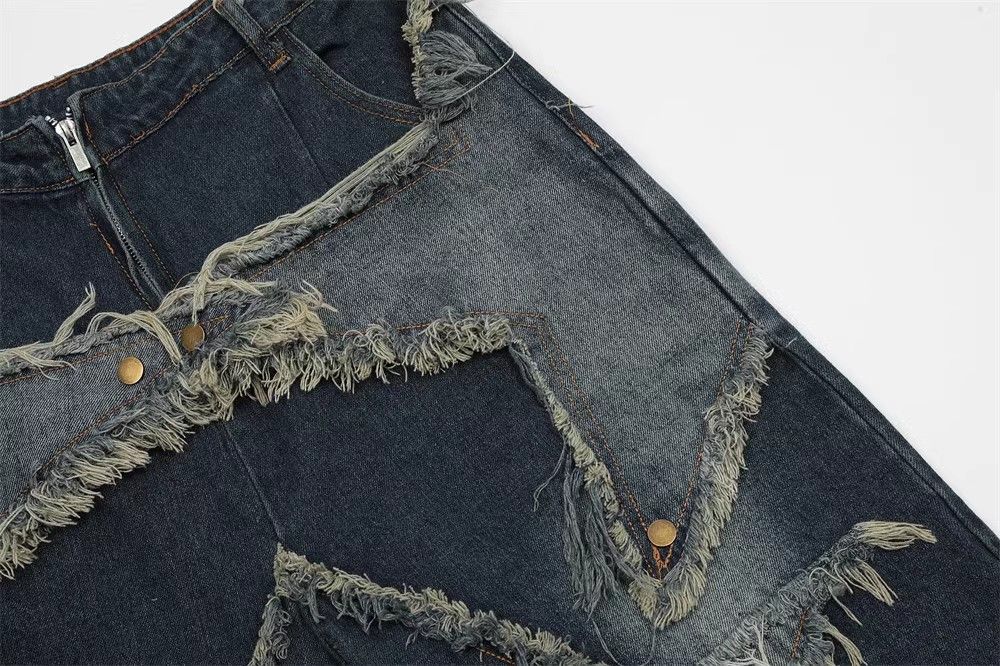 Japanese Brand × Jean Star patch embroidered men's summer straight denim shorts Size US 32 / EU 48 - 7 Thumbnail