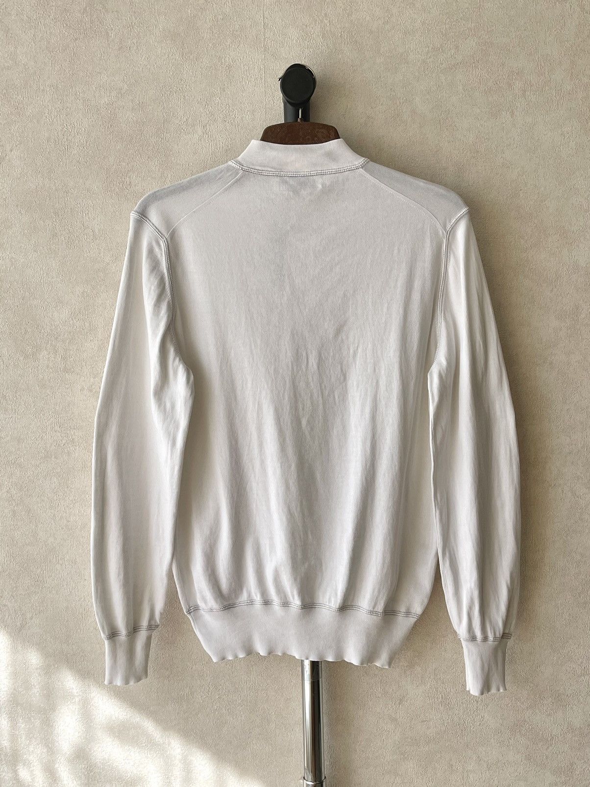 Brunello Cucinelli Brunello Cucinelli Lightweight Cotton Henley Knit Sweater Size US S / EU 44-46 / 1 - 13 Thumbnail