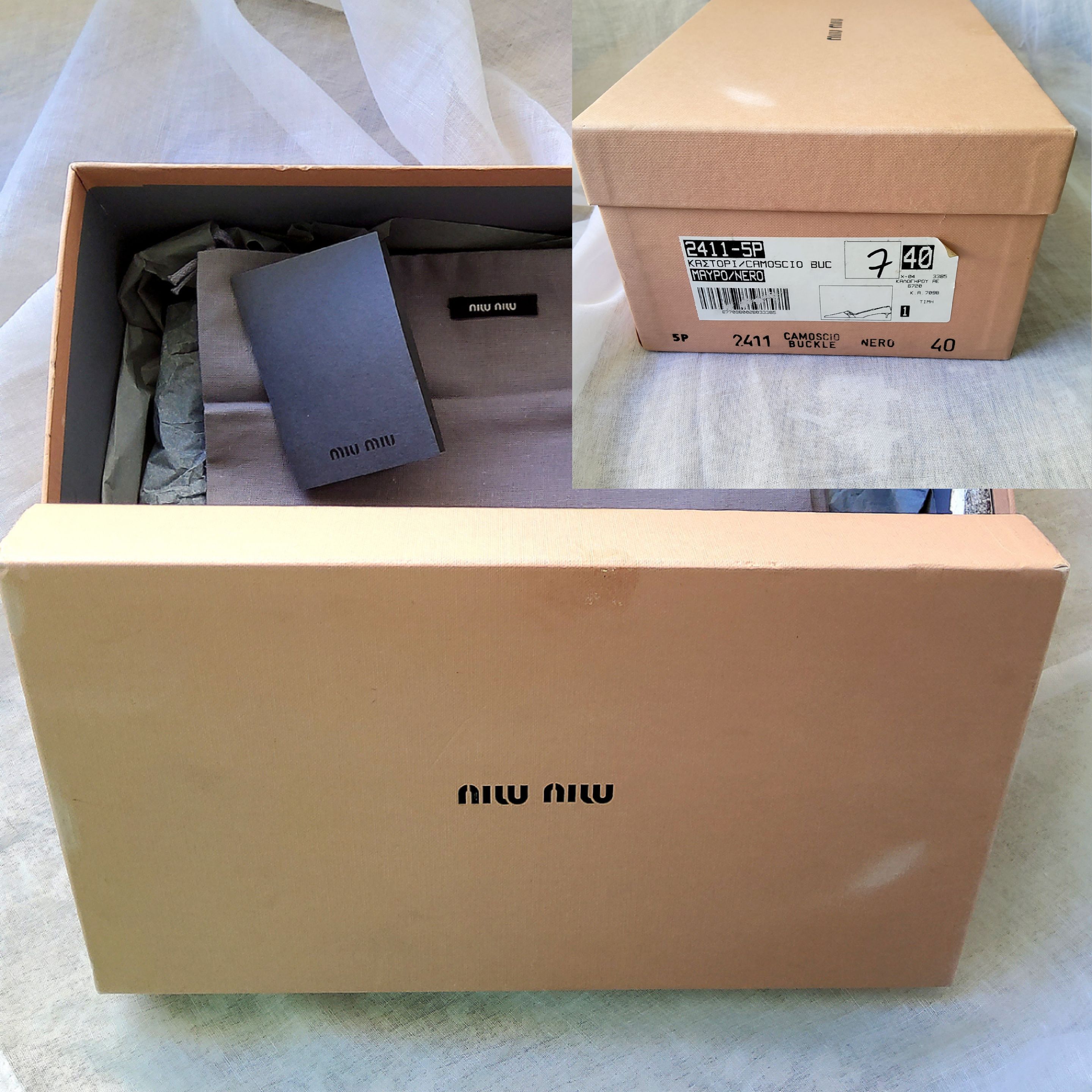 Miu Miu Miu Miu vintage y2k suede leather buckle pointy kitten heels Size US 10 / IT 40 - 11 Thumbnail
