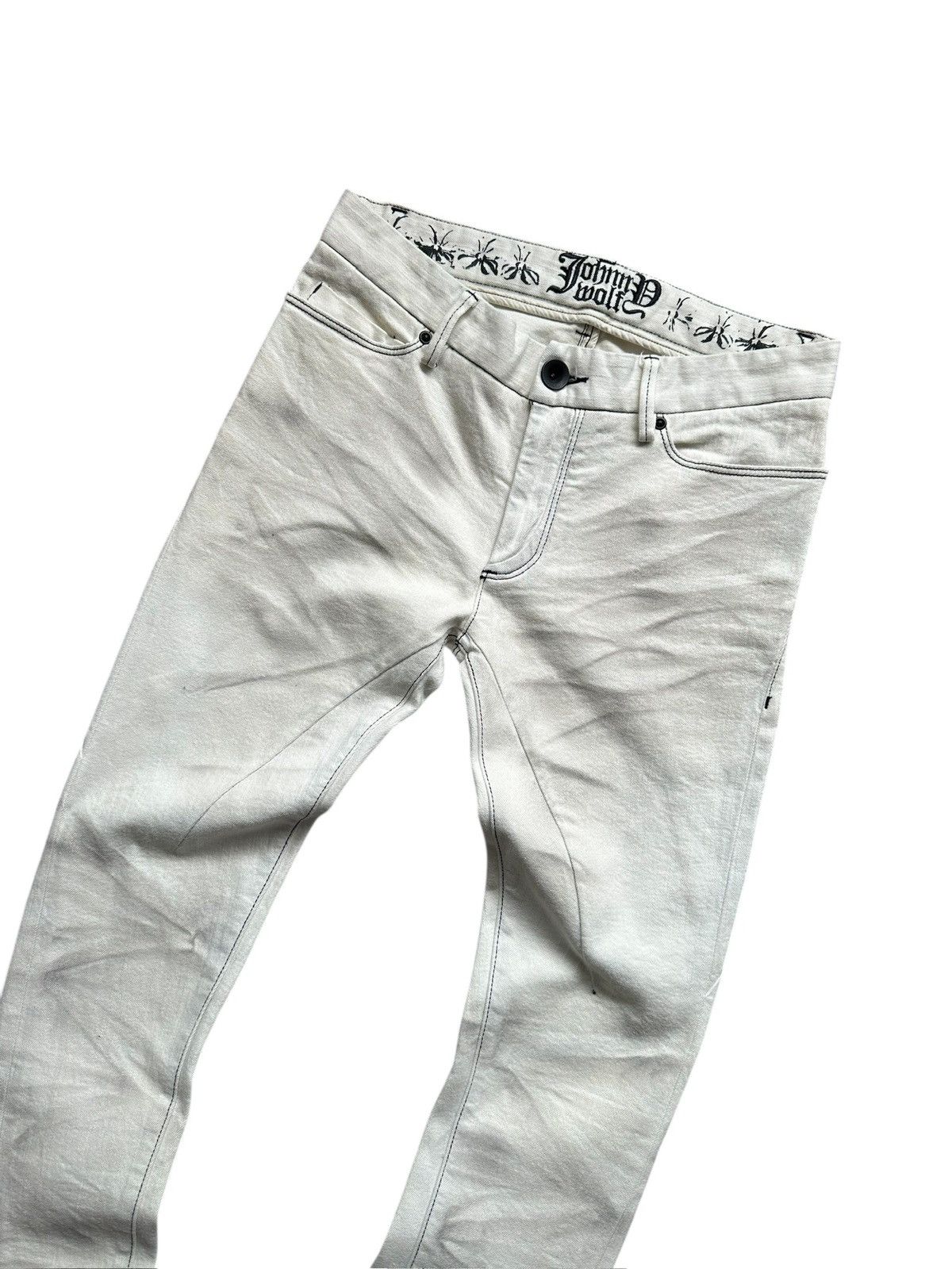 BUFFALO BOBS SS14 Johnny Wolf whiskered Detroit slim denim jrock vkei Size US 31 - 4 Thumbnail