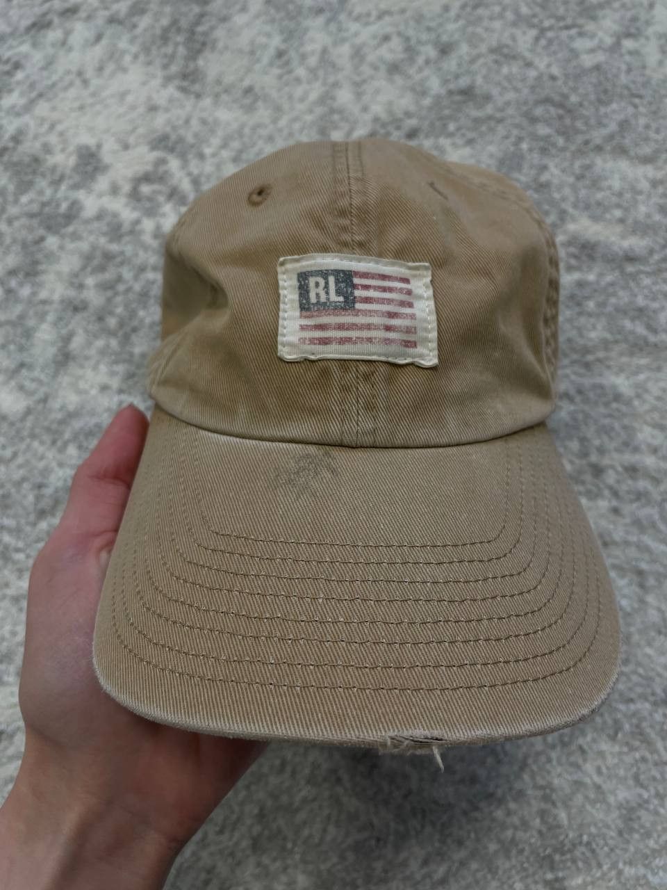 Polo Ralph Lauren Vintage 90s Polo Jeans Co Ralph Lauren Hat Cap Flag Patch Size ONE SIZE - 3 Thumbnail
