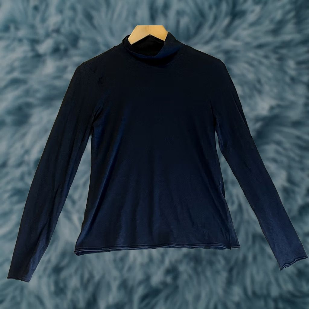 Anthropologie Anthropologie Turtleneck Long Sleeve Top Black Medium Women T-Shirt Size M / US 6-8 / IT 42-44 - 1 Thumbnail