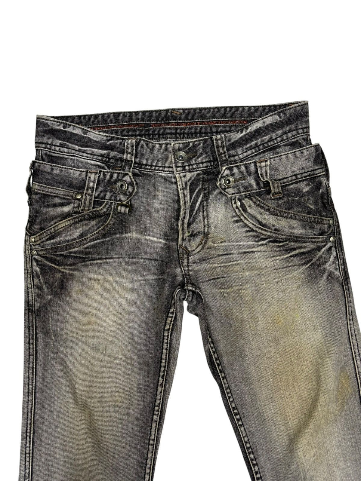 If Six Was Nine Nicole Club For Men Double Waist Slim Flare Jean Black Faded Size US 29 - 6 Thumbnail
