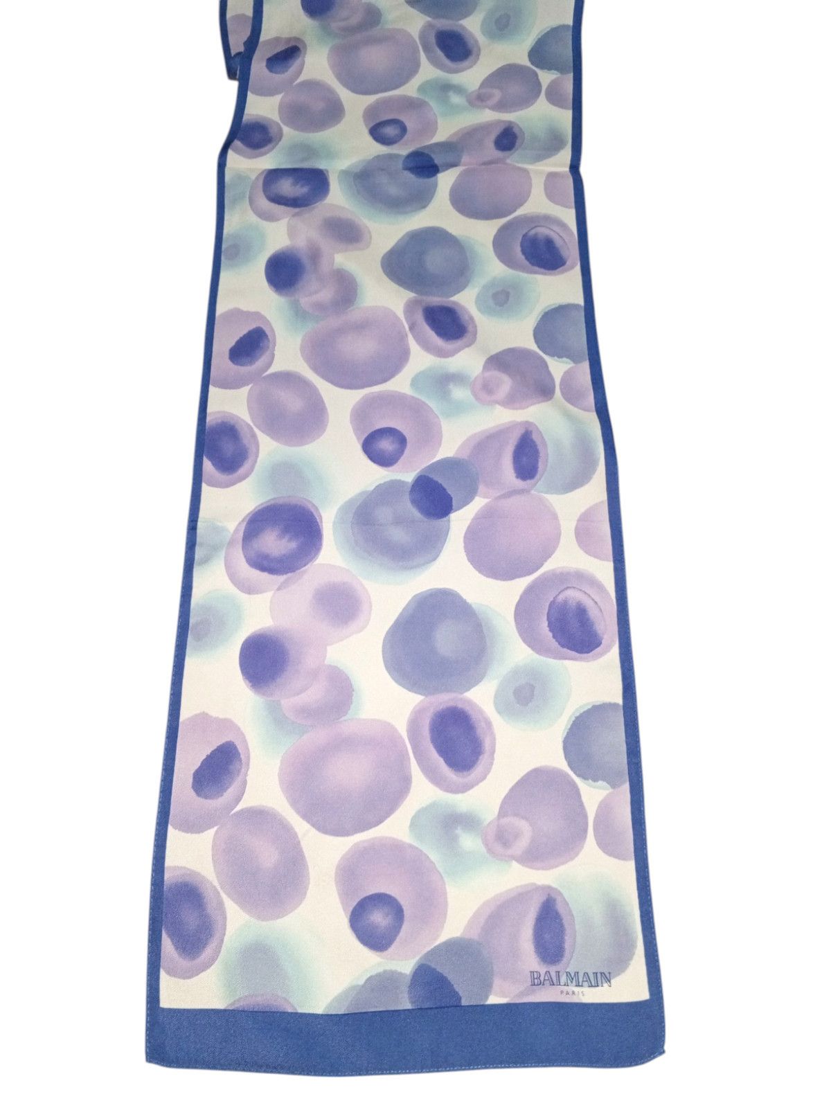 Pierre Balmain PIERRE BALMAIN PARIS Abstract Geometric Purple Silk Scarf Size ONE SIZE - 1 Thumbnail