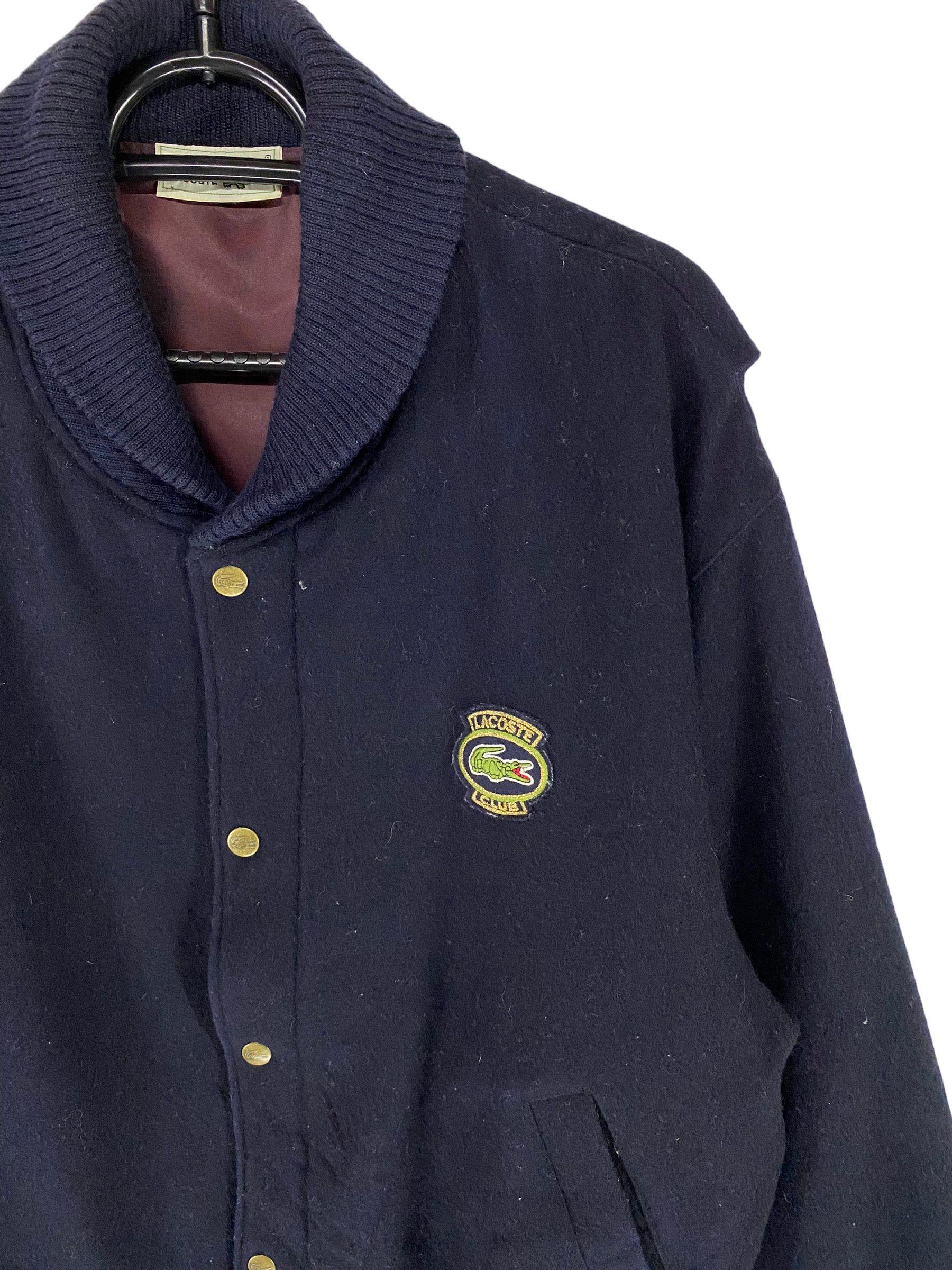 Lacoste × Vintage 90s Lacoste shawl collar satin line wool bomber jacket Size US L / EU 52-54 / 3 - 4 Thumbnail
