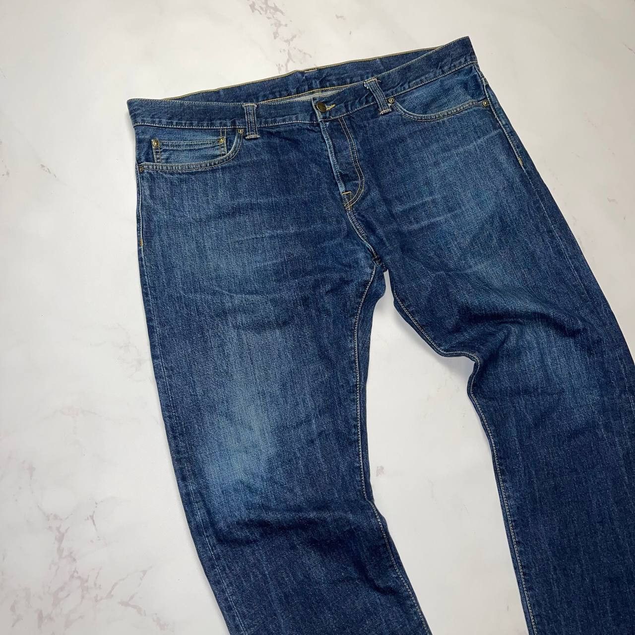 Carhartt Carhartt Vintage Buccaneer pants Denim Jeans Leather Logo Size US 38 / EU 54 - 6 Thumbnail