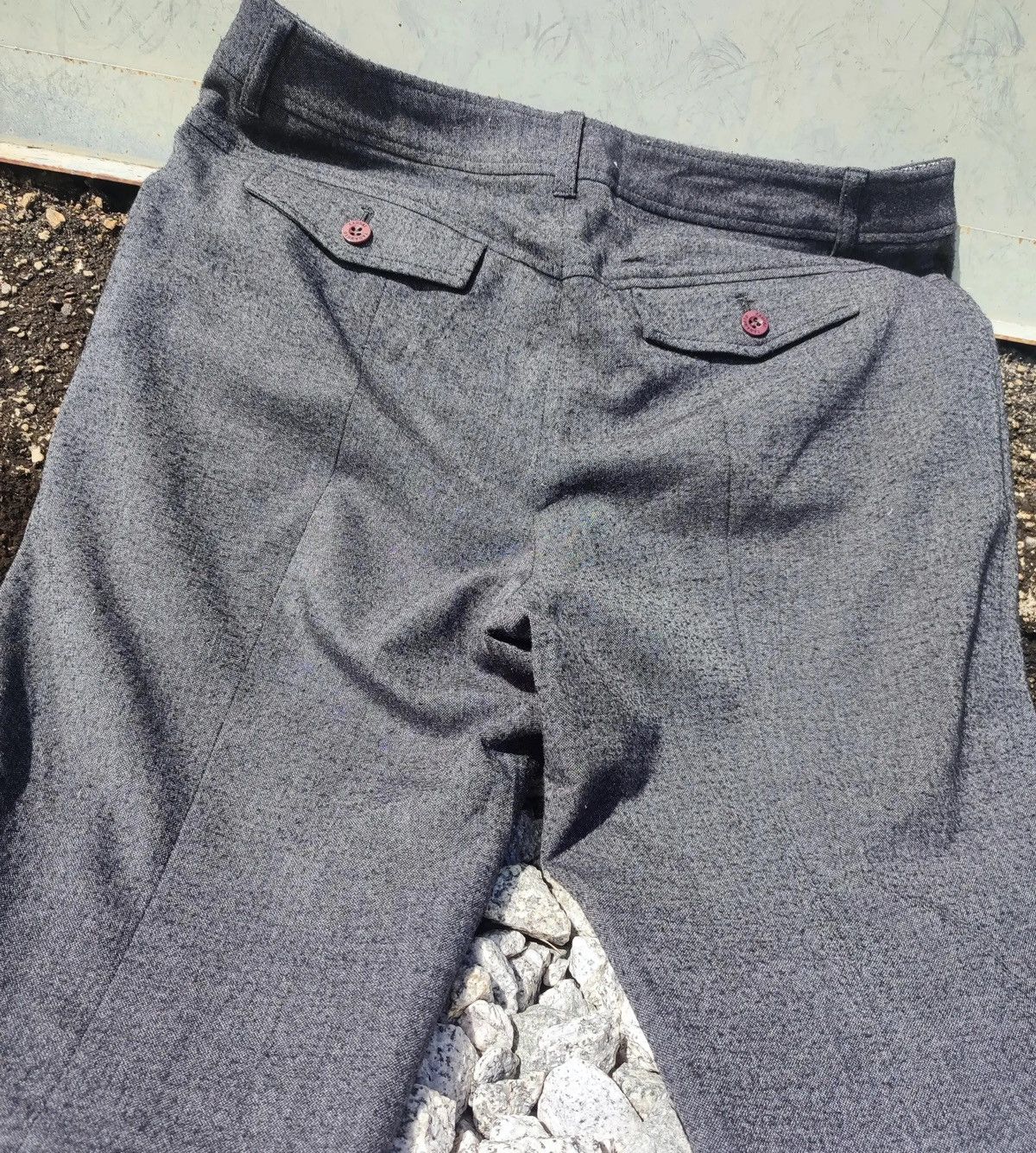Japanese Brand × Kansai Yamamoto Mid Kansai Yamamoto Grey Houndstooth Dress Pants Size US 34 / EU 50 - 6 Thumbnail