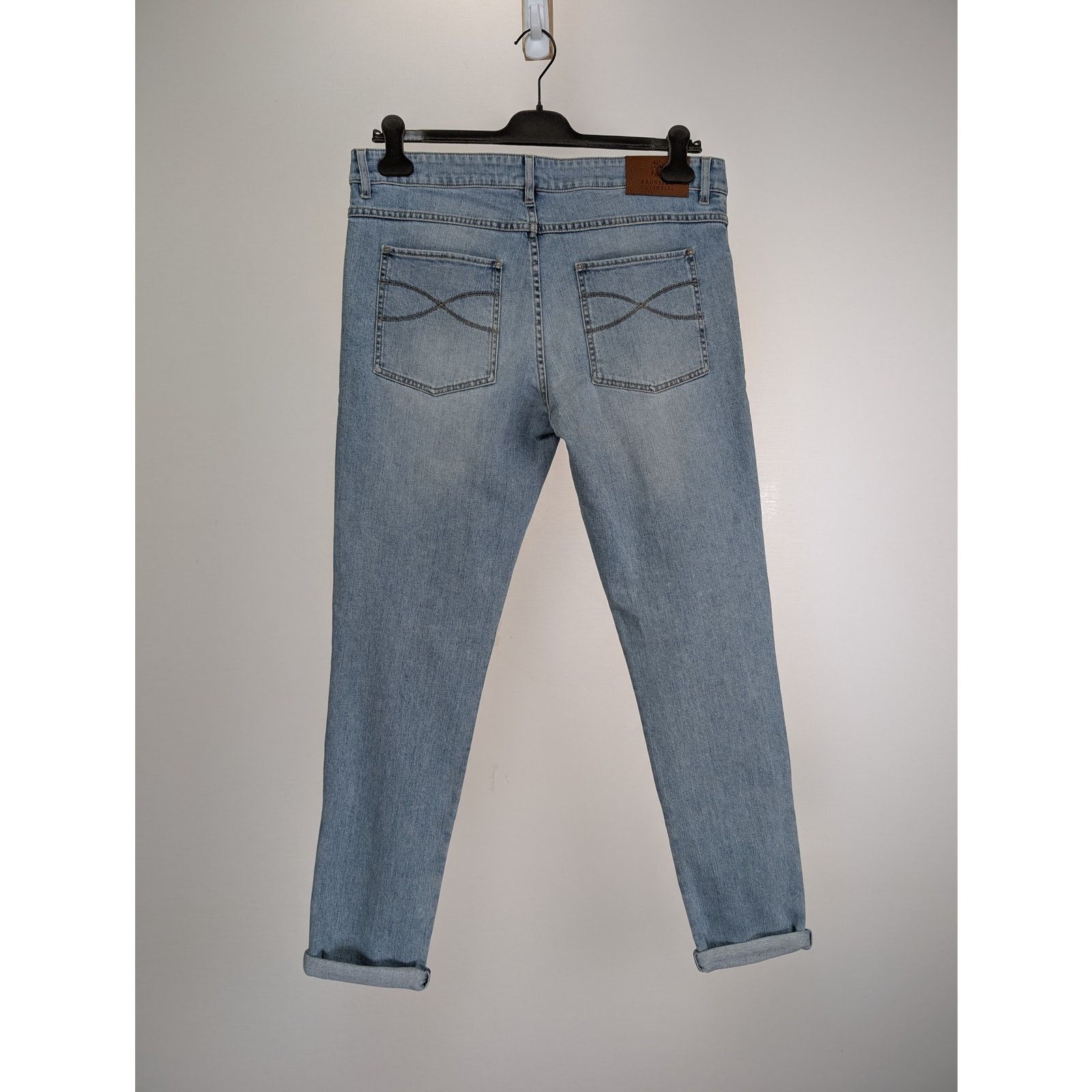 Brunello Cucinelli o1rshd1 Skinny Fit Denim Jean in Blue Size US 36 / EU 52 - 7 Thumbnail