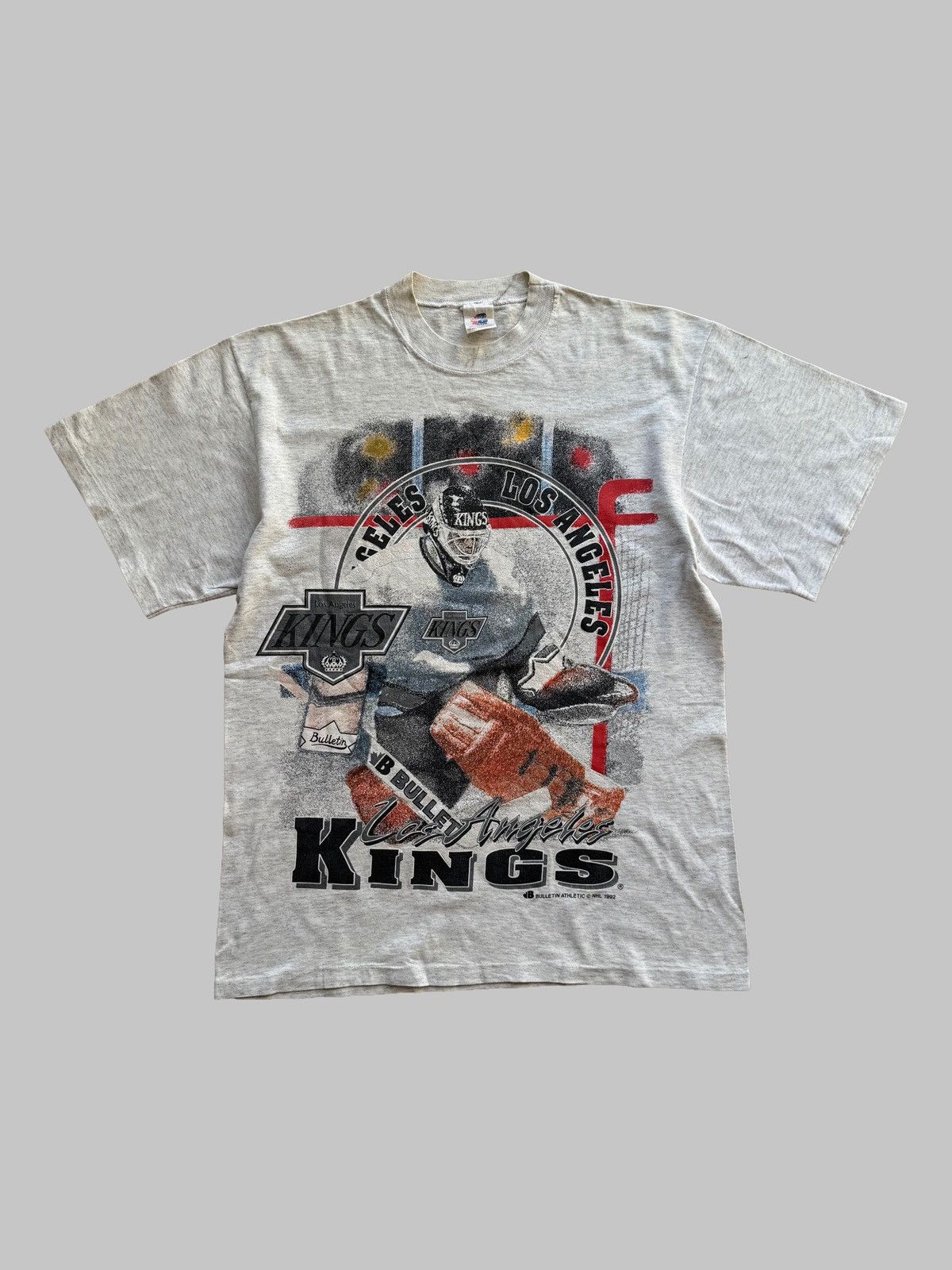 Los Angeles Apparel Vintage 1992 NHL Los Angeles KINGS Bulletin Athletic T Shirt Size US M / EU 48-50 / 2 - 1 Thumbnail