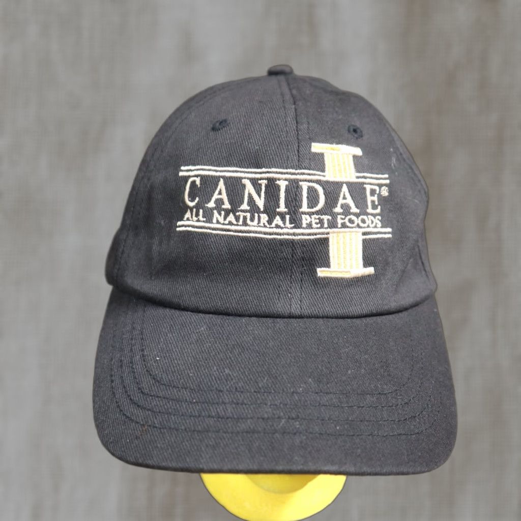 Vintage Cap Hat Made in USA Adult Adjustable StrapBack Canidae Hat Black USA Men Snapback Adjustable Cap Hat Mens Size ONE SIZE - 1 Thumbnail