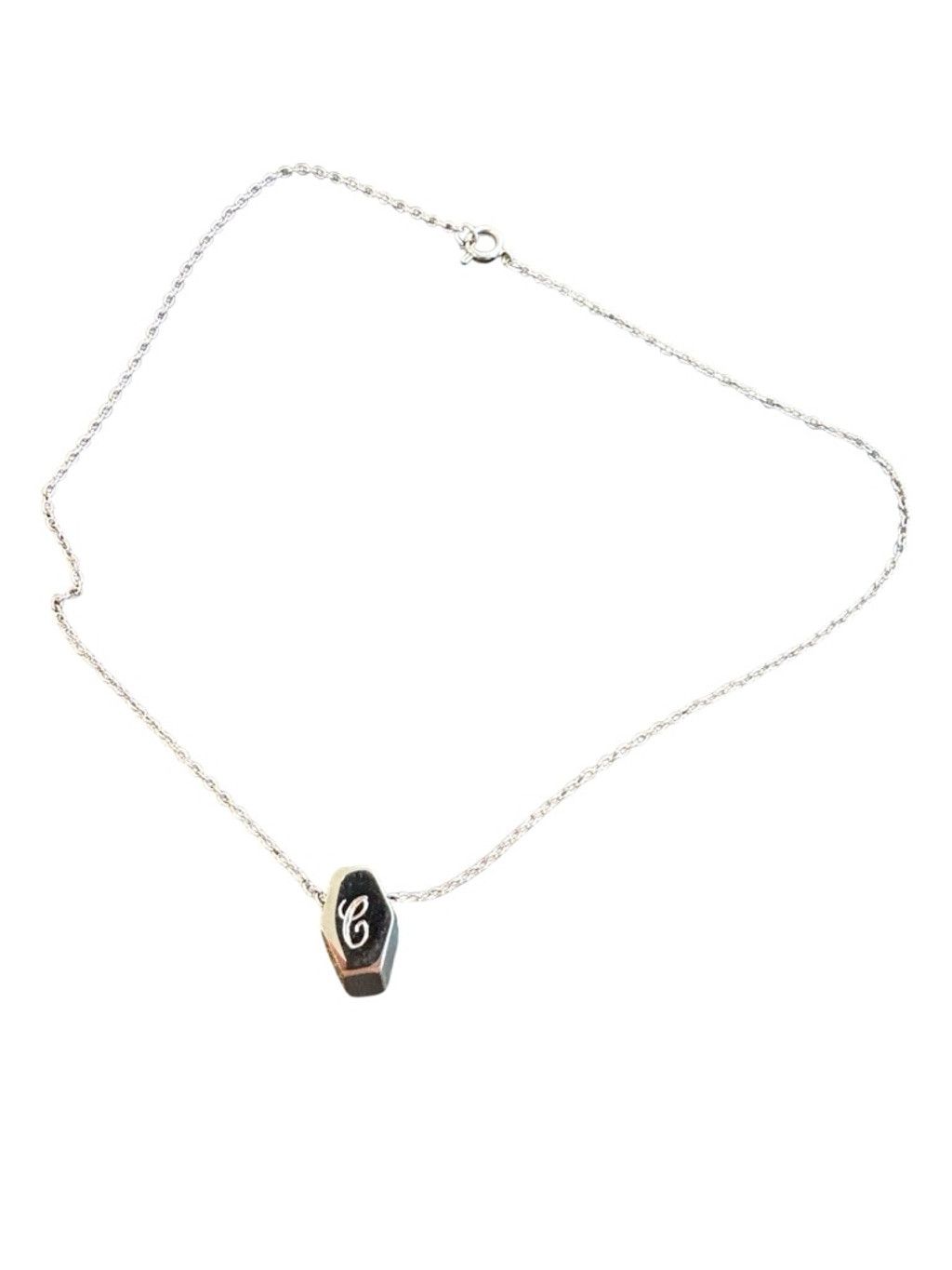 Other Silvertone Hexagon Pendant Necklace Adjustable Unbranded Size ONE SIZE - 10 Thumbnail