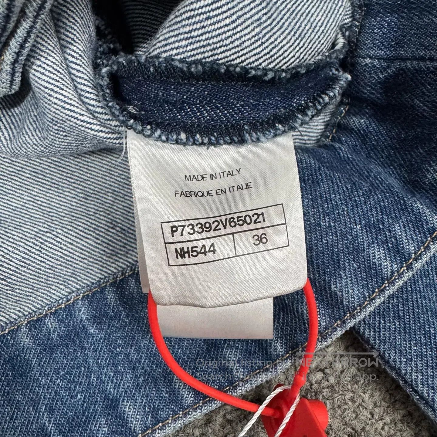 Chanel Chanel Short denim jacket with blue diamond-patterned patc Size M / US 6-8 / IT 42-44 - 5 Thumbnail