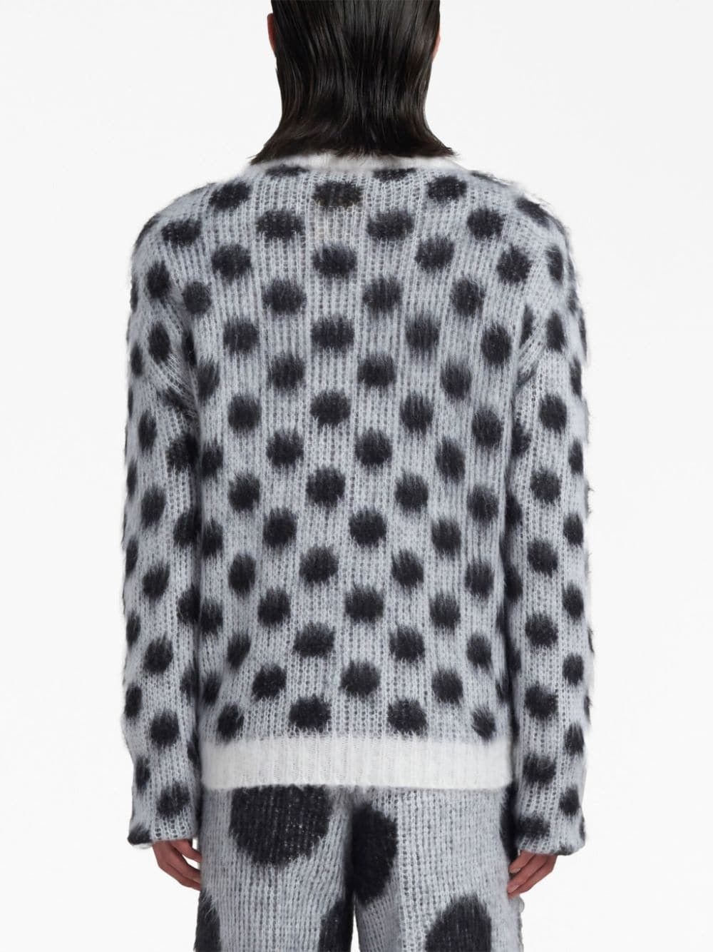 Marni o1w1db10125 Polka Dot Crewneck Jumper in Black/Grey Size US M / EU 48-50 / 2 - 3 Thumbnail