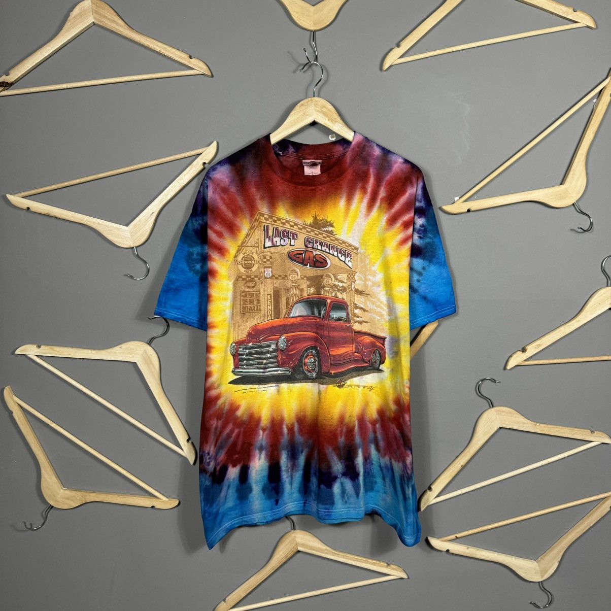 Vintage Vintage Jerzees “Last Chance Gas” Tie-Dye T-Shirt Size US L / EU 52-54 / 3 - 1 Thumbnail