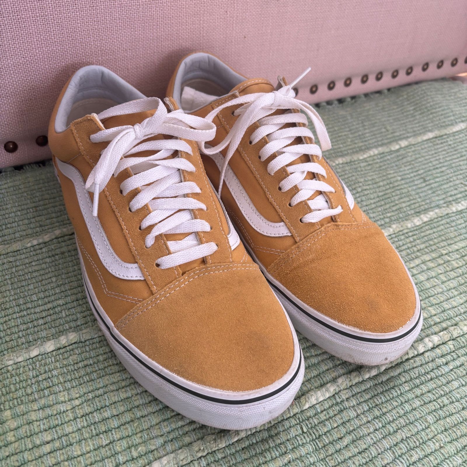 Vans Vans Yellow Low Top Suede Skate Shoes Mens Size 11.5 Size US 11.5 / EU 44-45 - 2 Thumbnail