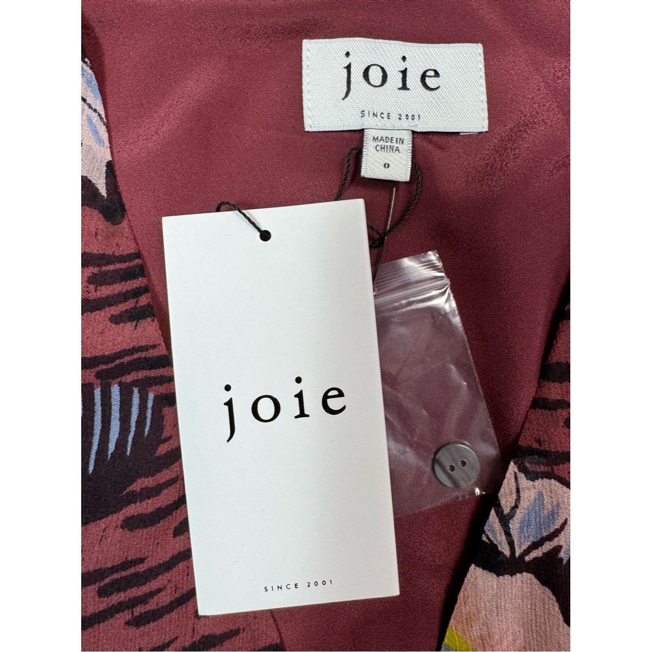 Joie NWT New $428 Joie Odilia Mini Silk Long Sleeve Dress In Oxb Size XS / US 0-2 / IT 36-38 - 8 Thumbnail