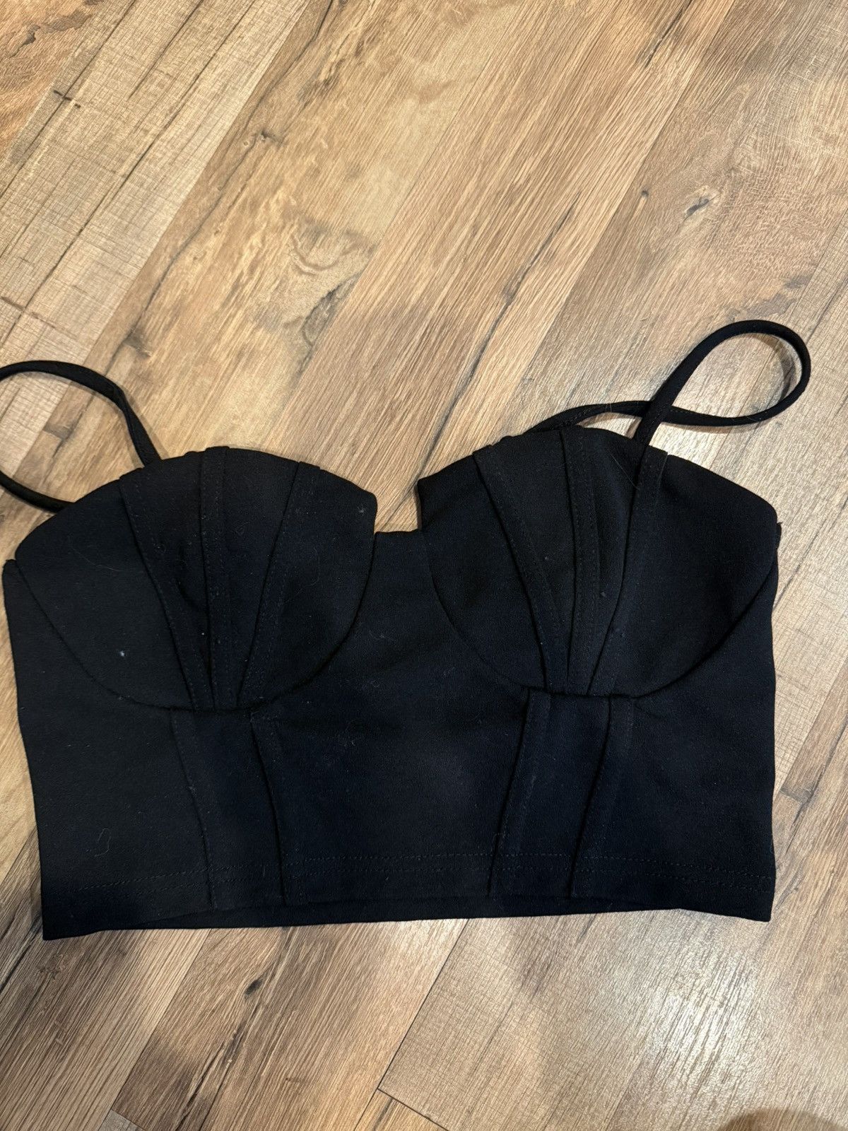 Shein Black Cropped Shirt Size M / US 6-8 / IT 42-44 - 1 Thumbnail