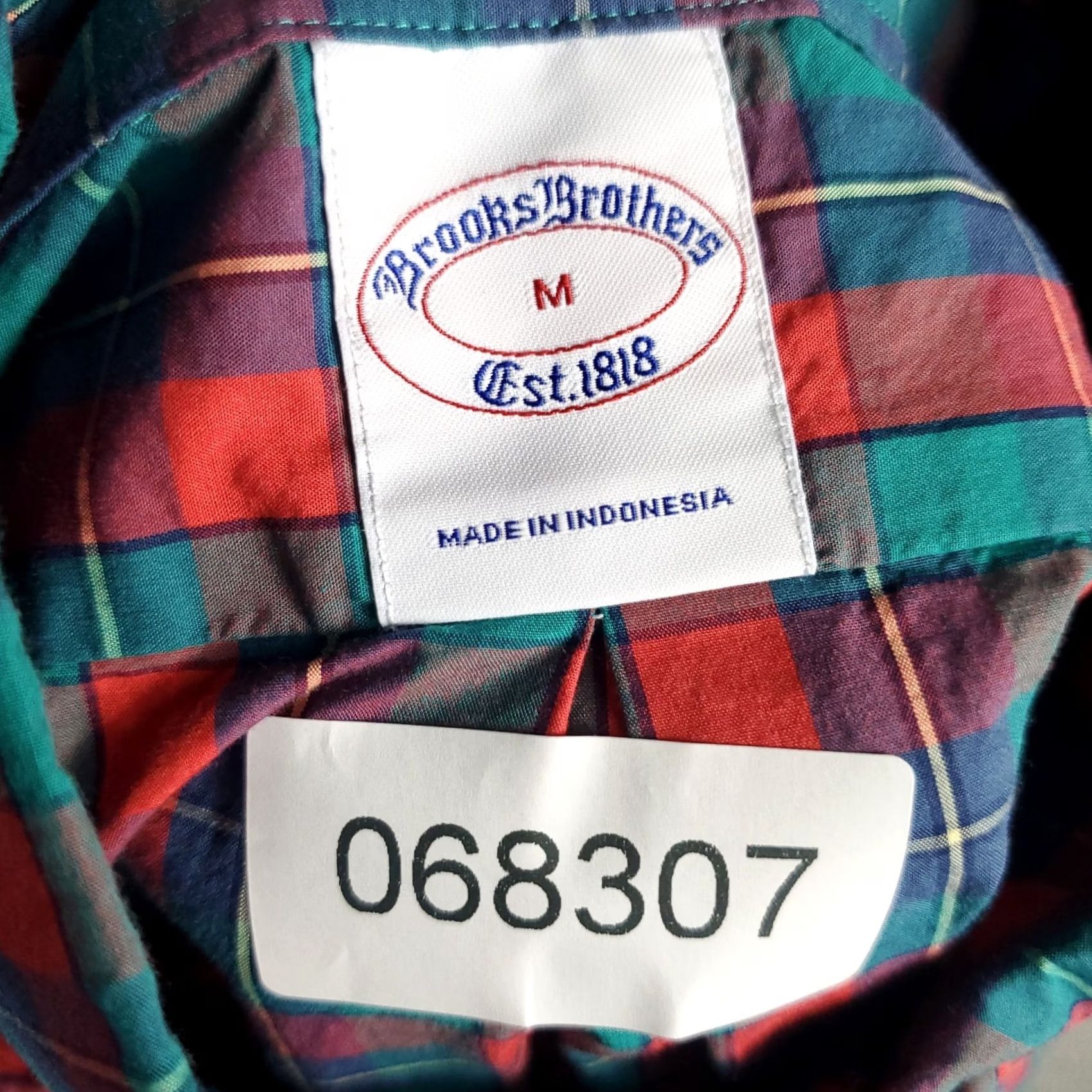 Brooks Brothers Brooks Brothers Shirt Mens Medium Red Green Plaid Button Up Long Sleeve Size US M / EU 48-50 / 2 - 7 Thumbnail