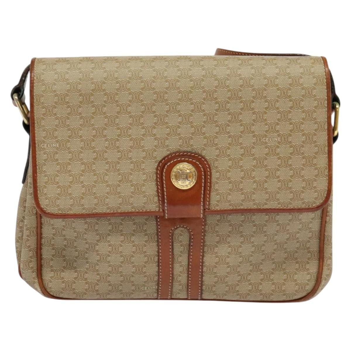 Celine CELINE Macadam Canvas Shoulder Bag Pvc Beige Gold Size ONE SIZE - 2 Thumbnail