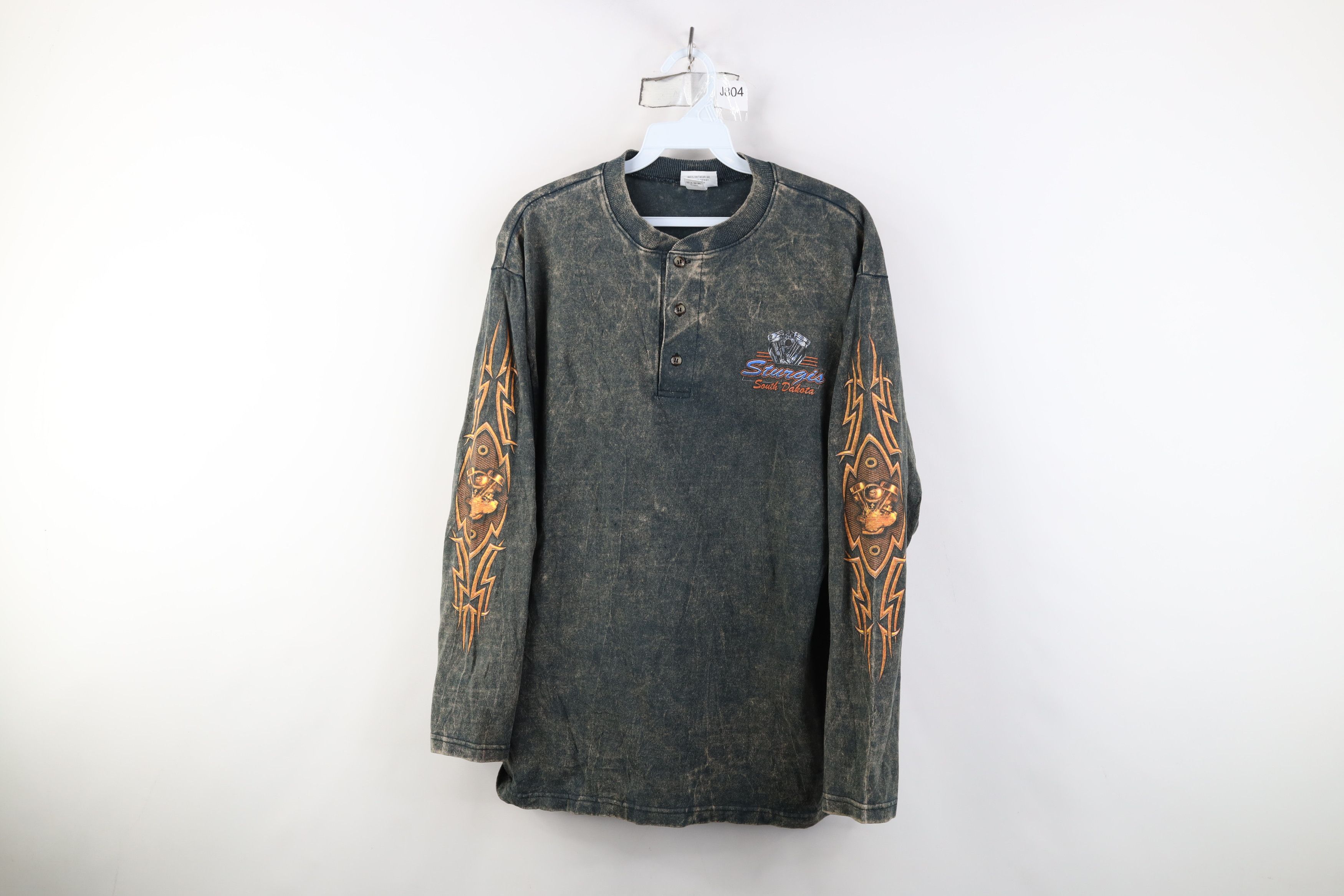 Vintage Vintage Y2K 2004 Sturgis Motorcycle Long Sleeve T-Shirt Size US M / EU 48-50 / 2 - 1 Thumbnail