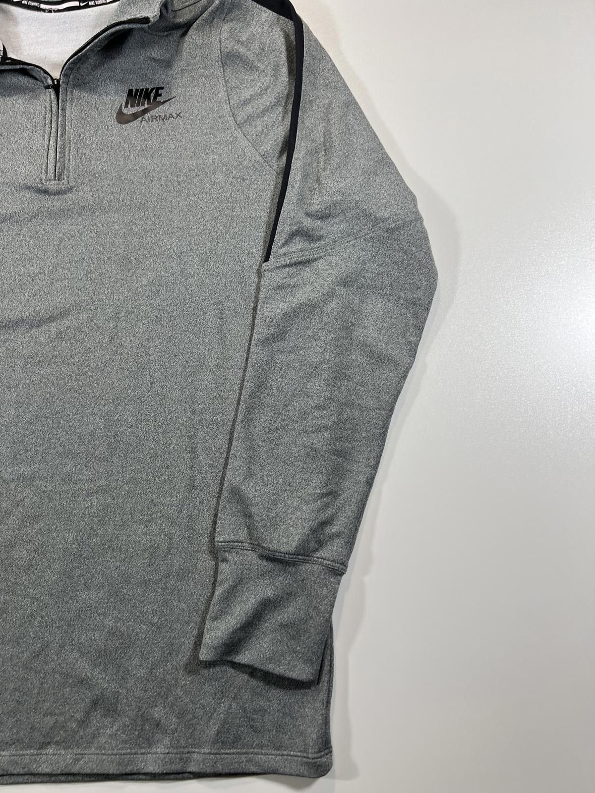 Nike Nike Air Max Grey Quarter-Zip Pullover Sweatshirt Size US M / EU 48-50 / 2 - 6 Thumbnail