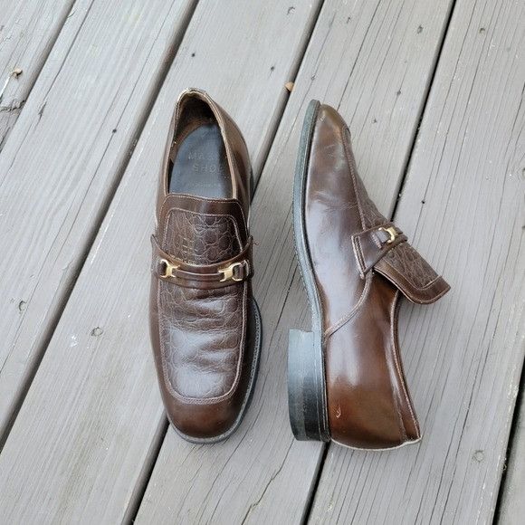 Mason's Vintage 60s Mason Shoes Brown Leather Gator Horsebit Vamp Mo Size US 11 / EU 44 - 1 Thumbnail