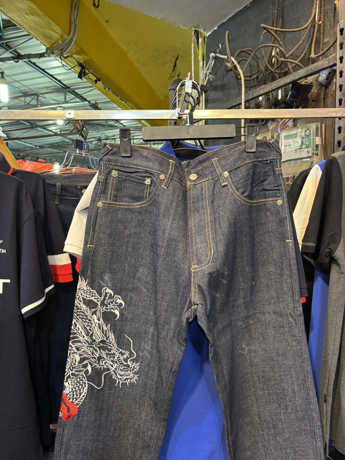 Kapital 🐉Vintage Dragon Embroidery Japanese Denim Jeans Size US 32 / EU 48 - 4 Thumbnail