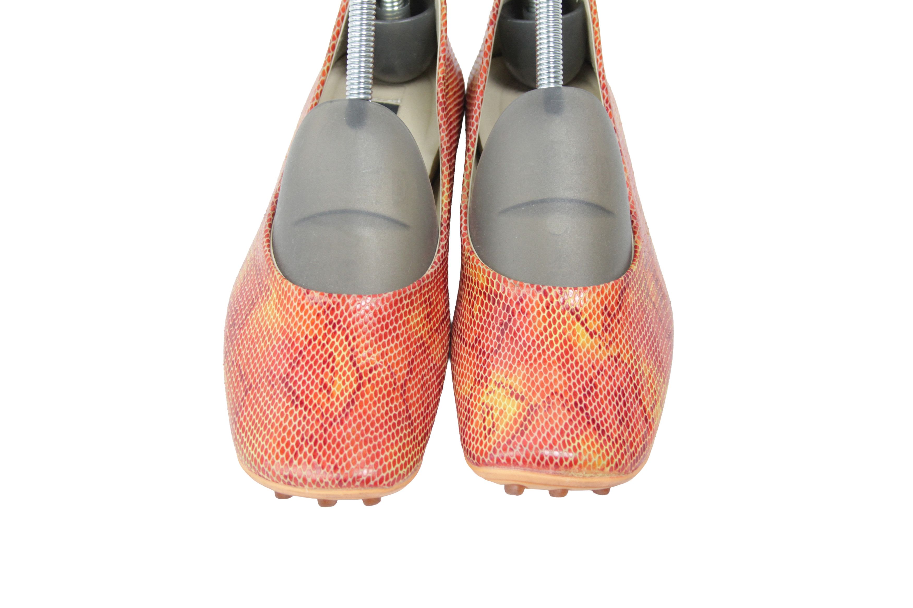DKNY 00S Y2K Snake Skin Print Ballerina Boat Shoes Vintage Size US 6 / IT 36 - 5 Thumbnail
