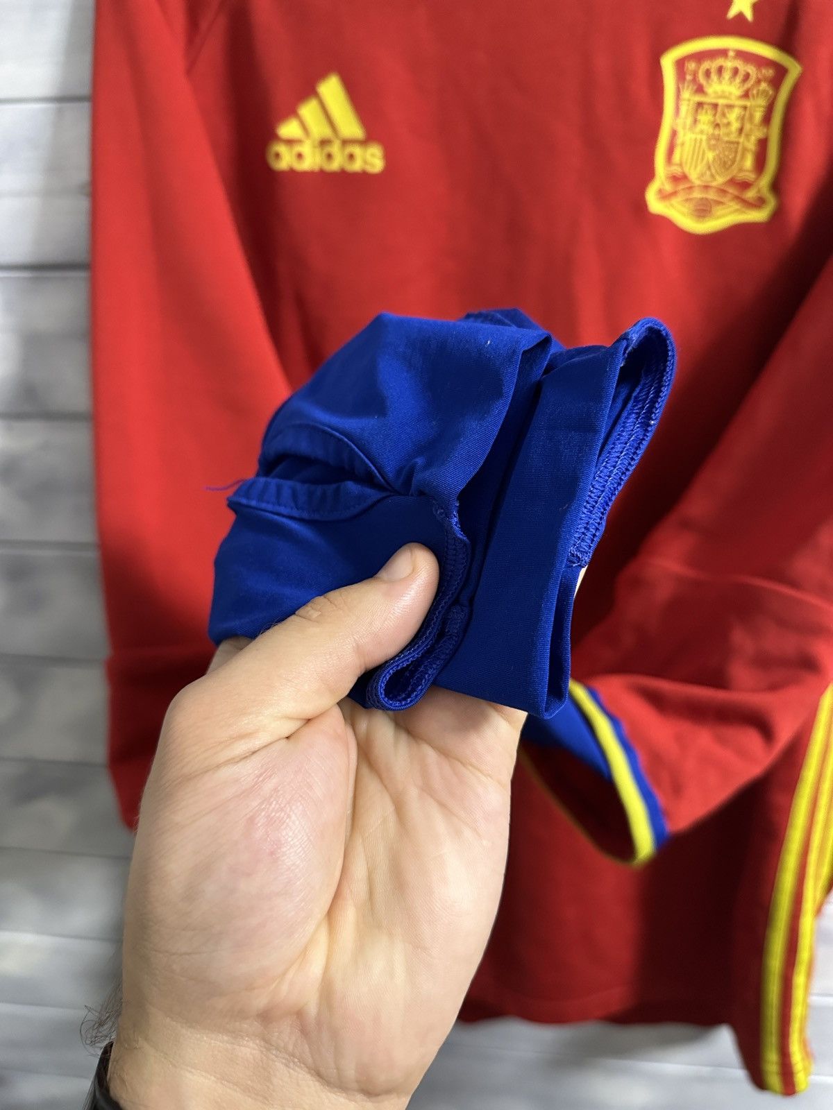 Vintage Rare Soccer Long-Sleeve Adidas Spain Training Form Size US L / EU 52-54 / 3 - 10 Thumbnail