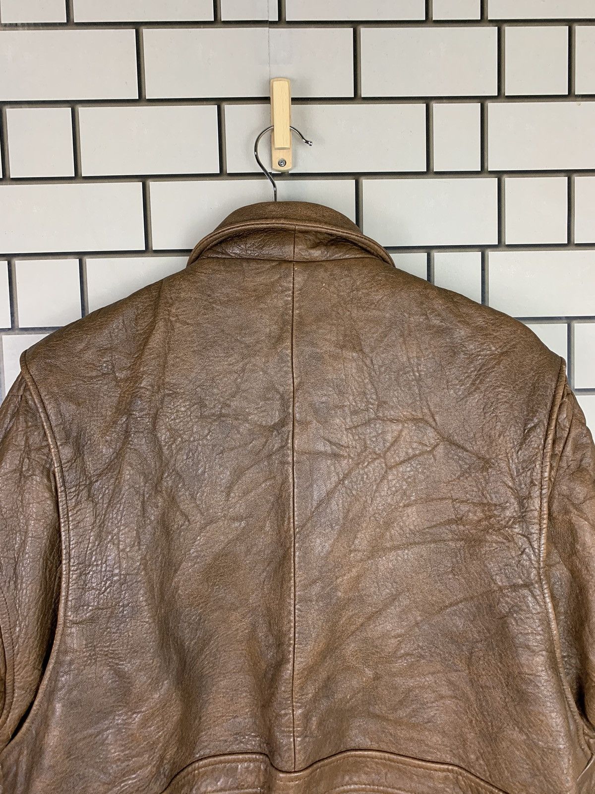 14th Addiction Vintage Japanese Brand Leather Bomber Jacket Size US L / EU 52-54 / 3 - 13 Thumbnail