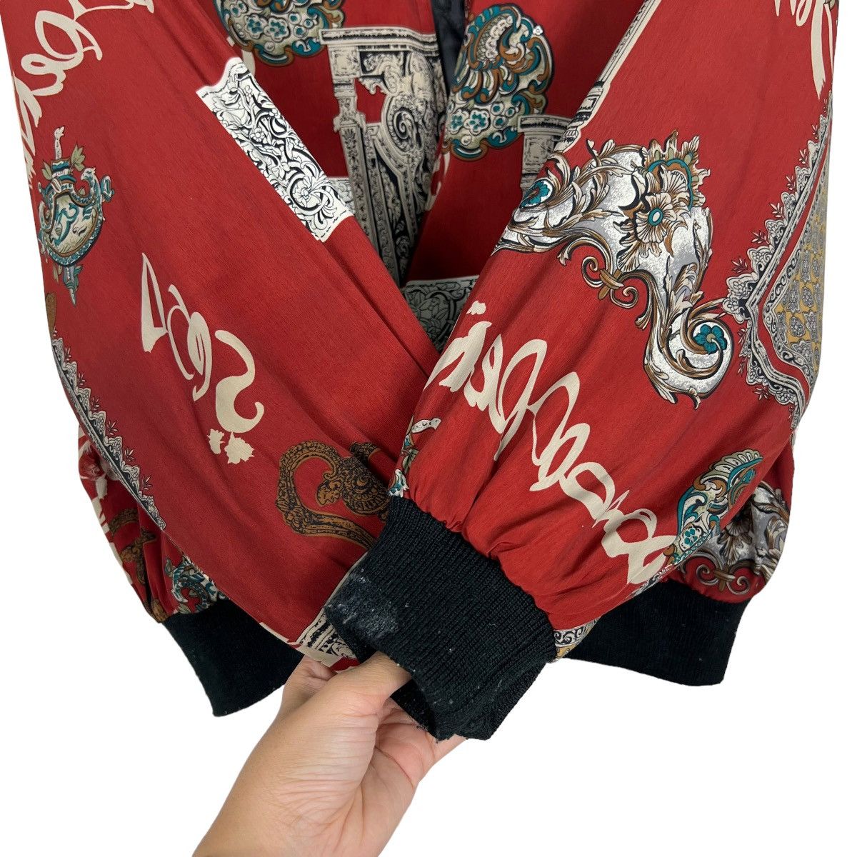 Japanese Brand 🔥 VINTAGE JAPANESE AKIYA BAROQUE BOMBER JACKET RARE DESIGN Size US M / EU 48-50 / 2 - 14 Thumbnail