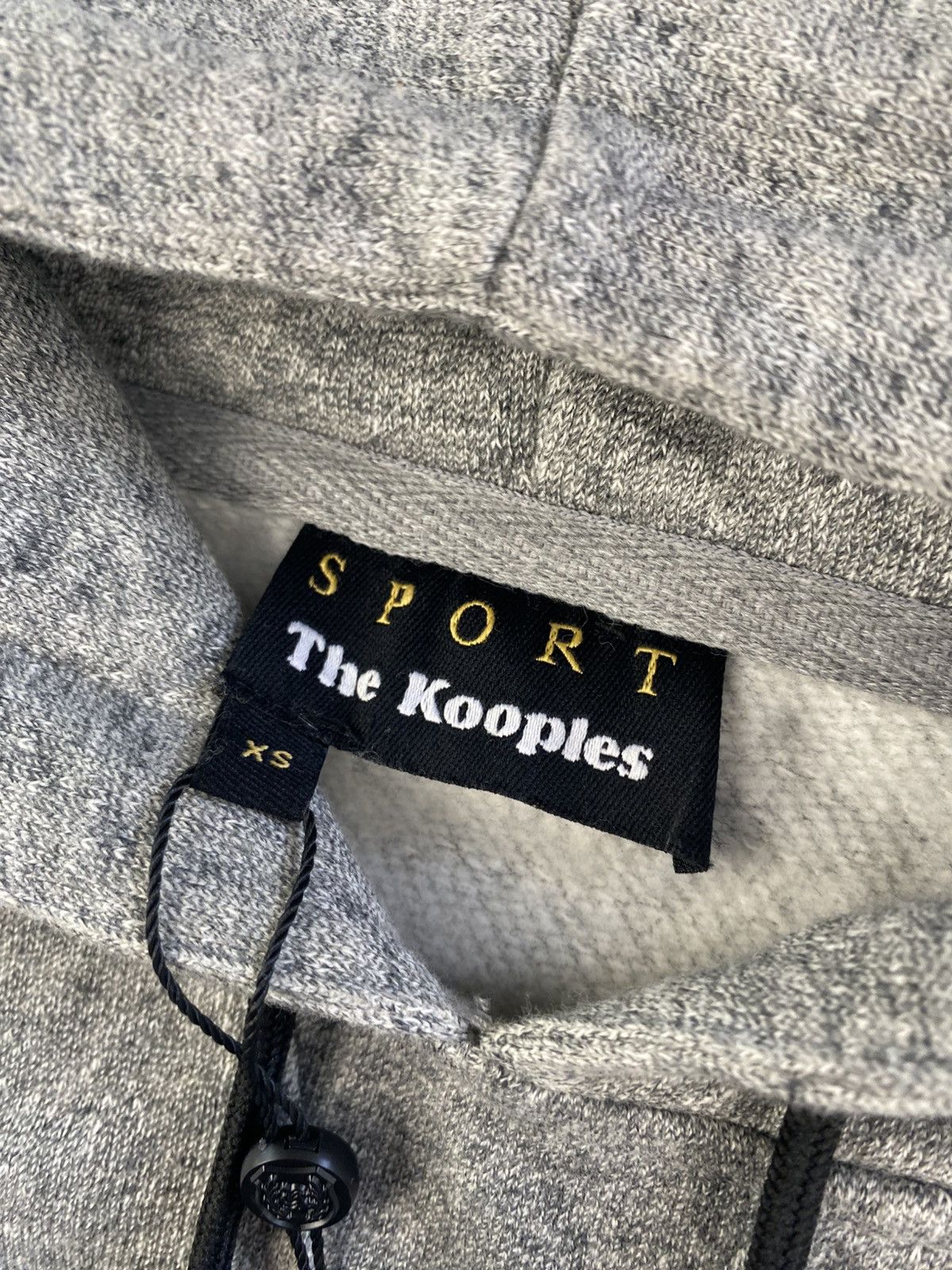 The Kooples The Kooples Melange Hoodie with Black Nylon Details Size: XS Size US XS / EU 42 / 0 - 2 Thumbnail
