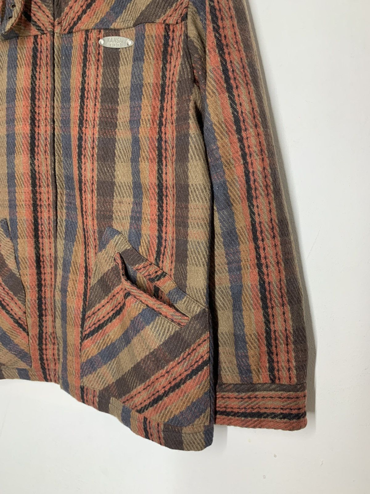 Japanese Brand × Kansai Yamamoto Vintage KANSAI JEANS Wool American Casual Jacket Size US M / EU 48-50 / 2 - 5 Thumbnail