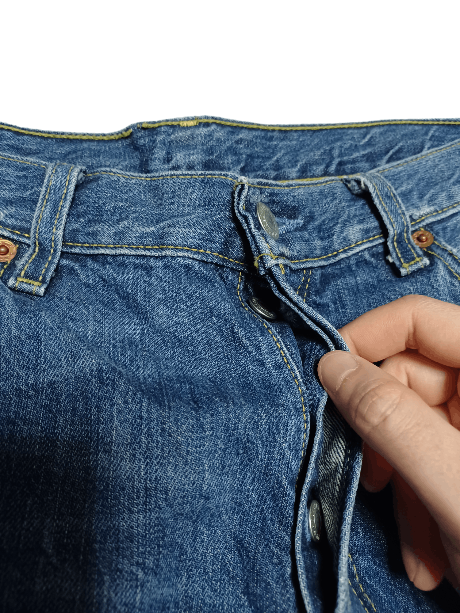 Levi's Vintage Clothing FANTASTIC VINTAGE LEVIS 501 DISTRESSED W34 L34 JEANS DENIM Size US 34 / EU 50 - 6 Thumbnail