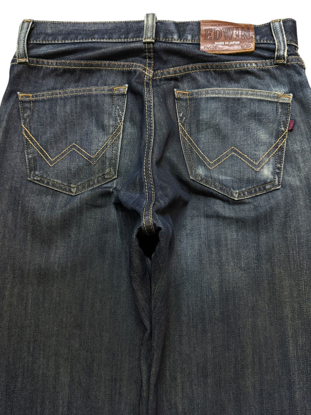 Edwin Vintage 90s Japan Edwin 404 Blue Mud Wash Whisker Loose Fit Size US 30 / EU 46 - 5 Thumbnail