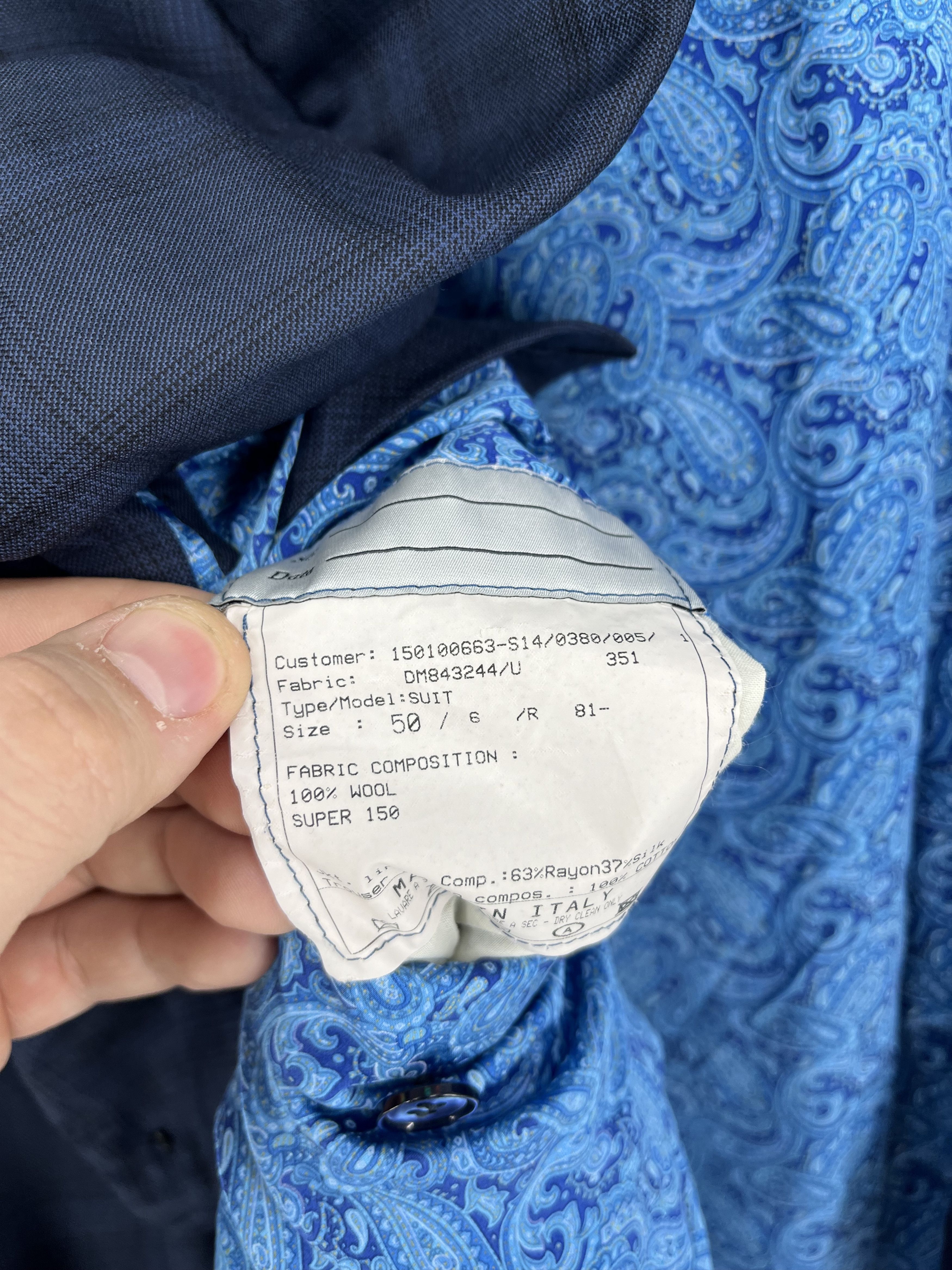Stefano Ricci Stefano Ricci Two Button Eagle Logo Blazer Super 150 Wool Size 50R - 15 Thumbnail