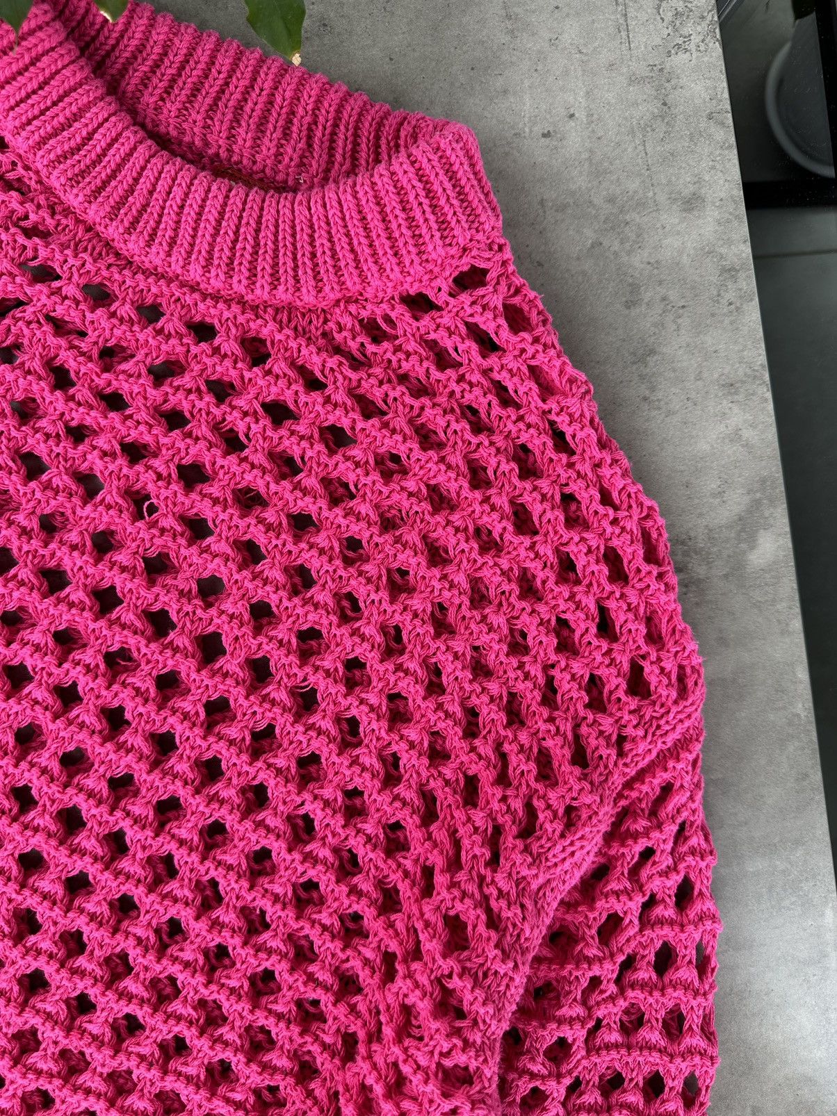 Miss Sixty Miss Sixty Mesh Knit Sweater Size L / US 10 / IT 46 - 4 Thumbnail