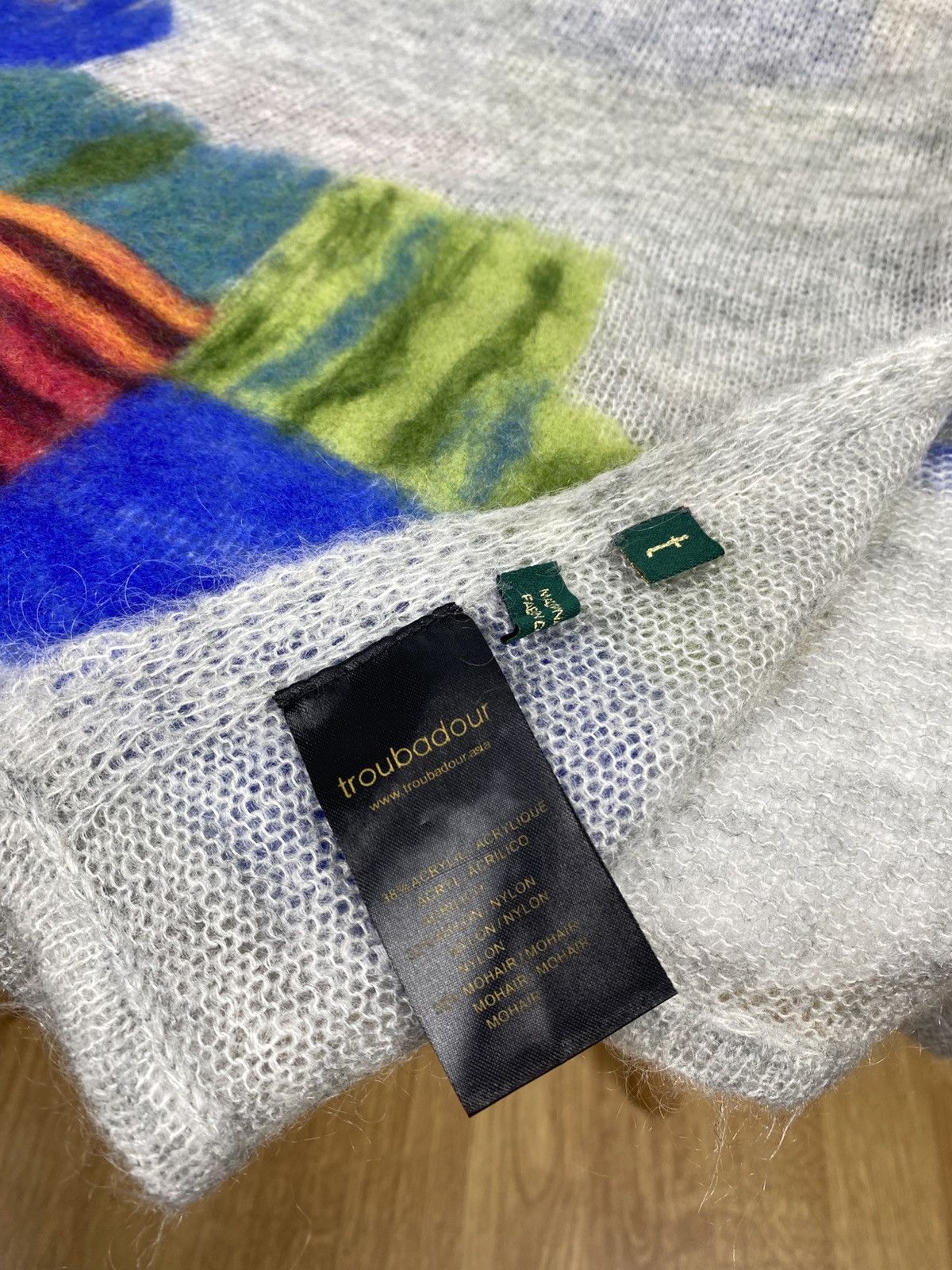 Other Troubadour Mohair-Nylon Printed Scarf Embroidered Size ONE SIZE - 4 Thumbnail