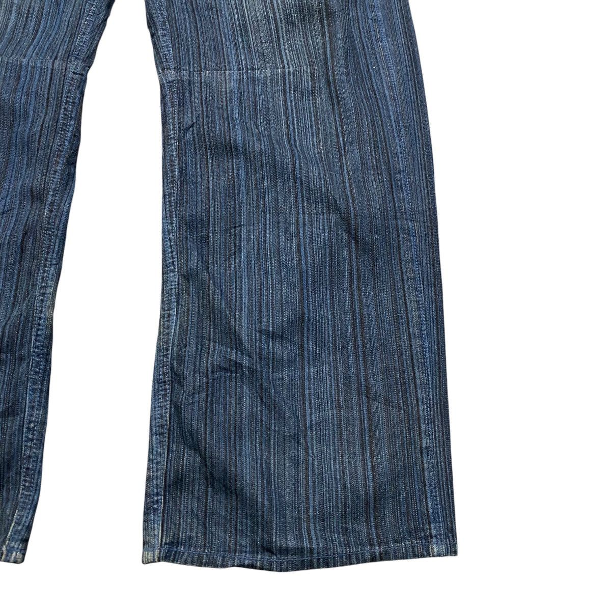 Japanese Brand Japanese Brand OPEN DICH Pinstripe Denim Baggy Jeans Size US 33 - 9 Thumbnail