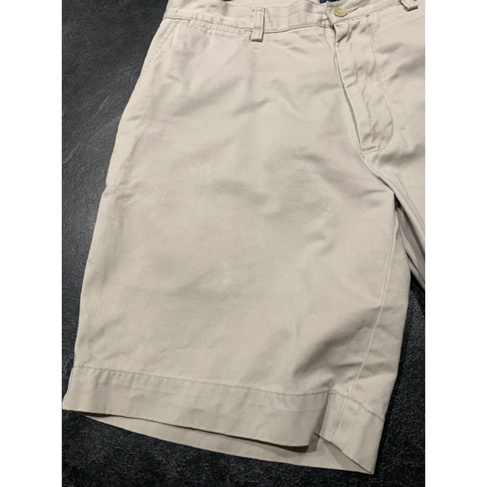 Polo Ralph Lauren VINTAGE Polo Ralph Lauren Men’s Flat Front Chino Pants 35 Beige Khaki Shorts Size US S / EU 44-46 / 1 - 4 Thumbnail